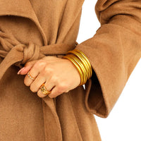 Gold All Weather Bangles® (Set of 6) - Serenity Prayer