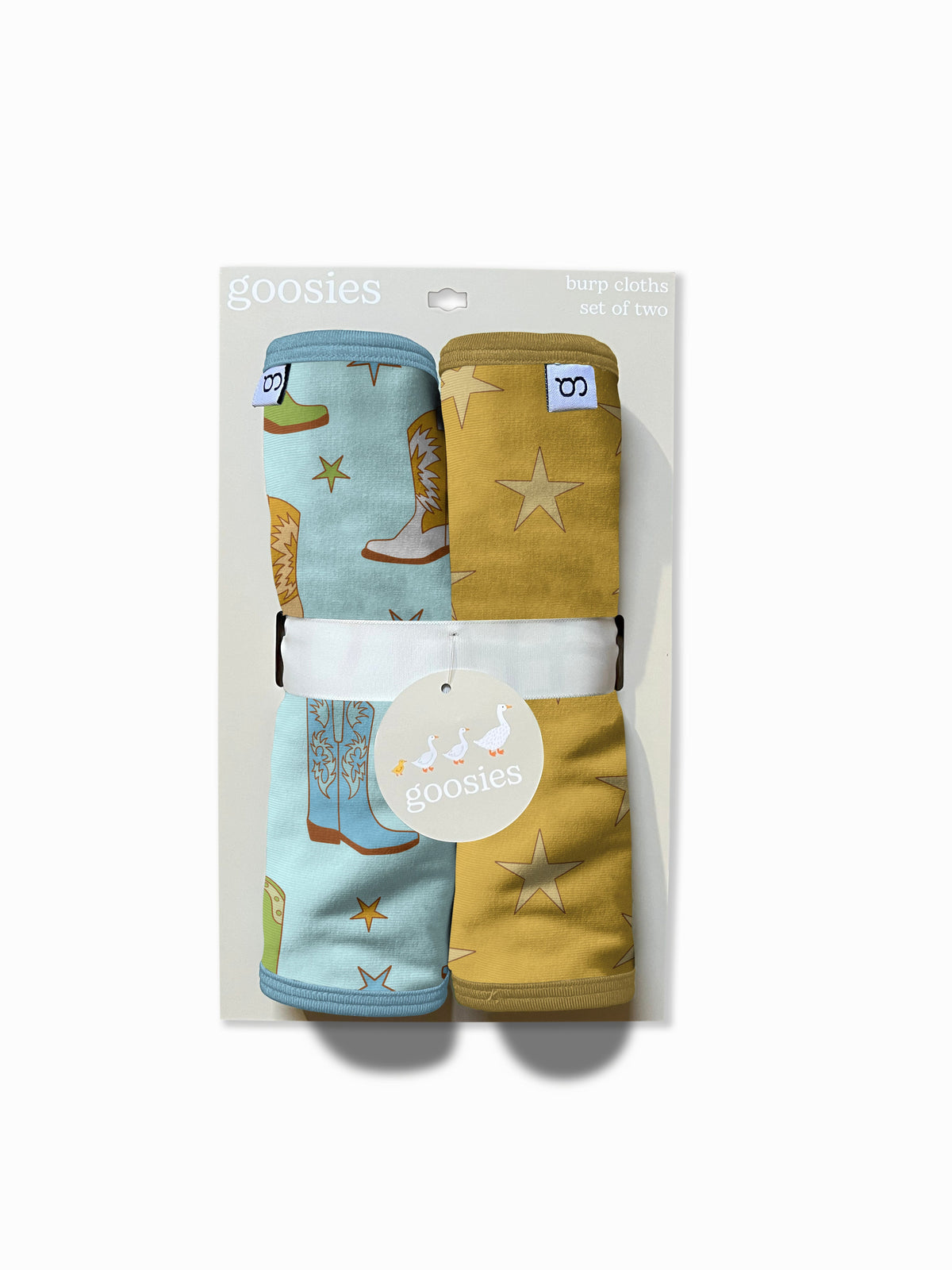 Goosies Burp Cloths (Set of Two) - Boots & Stars