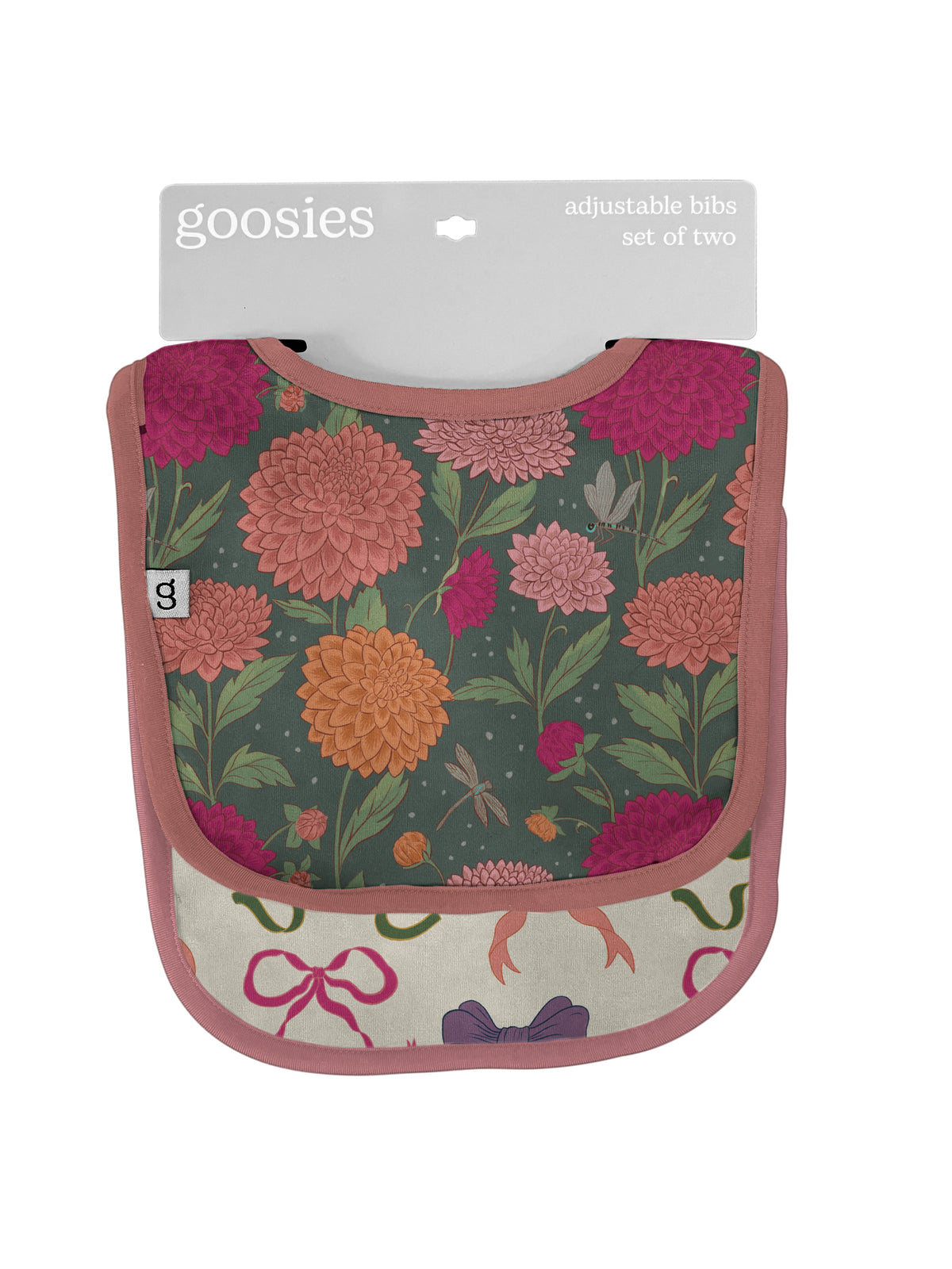 Goosies Bibs (Set of Two) - Dahlias & Bows