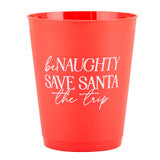 Cocktail Party Cups - Be Naughty Save Santa - 8ct