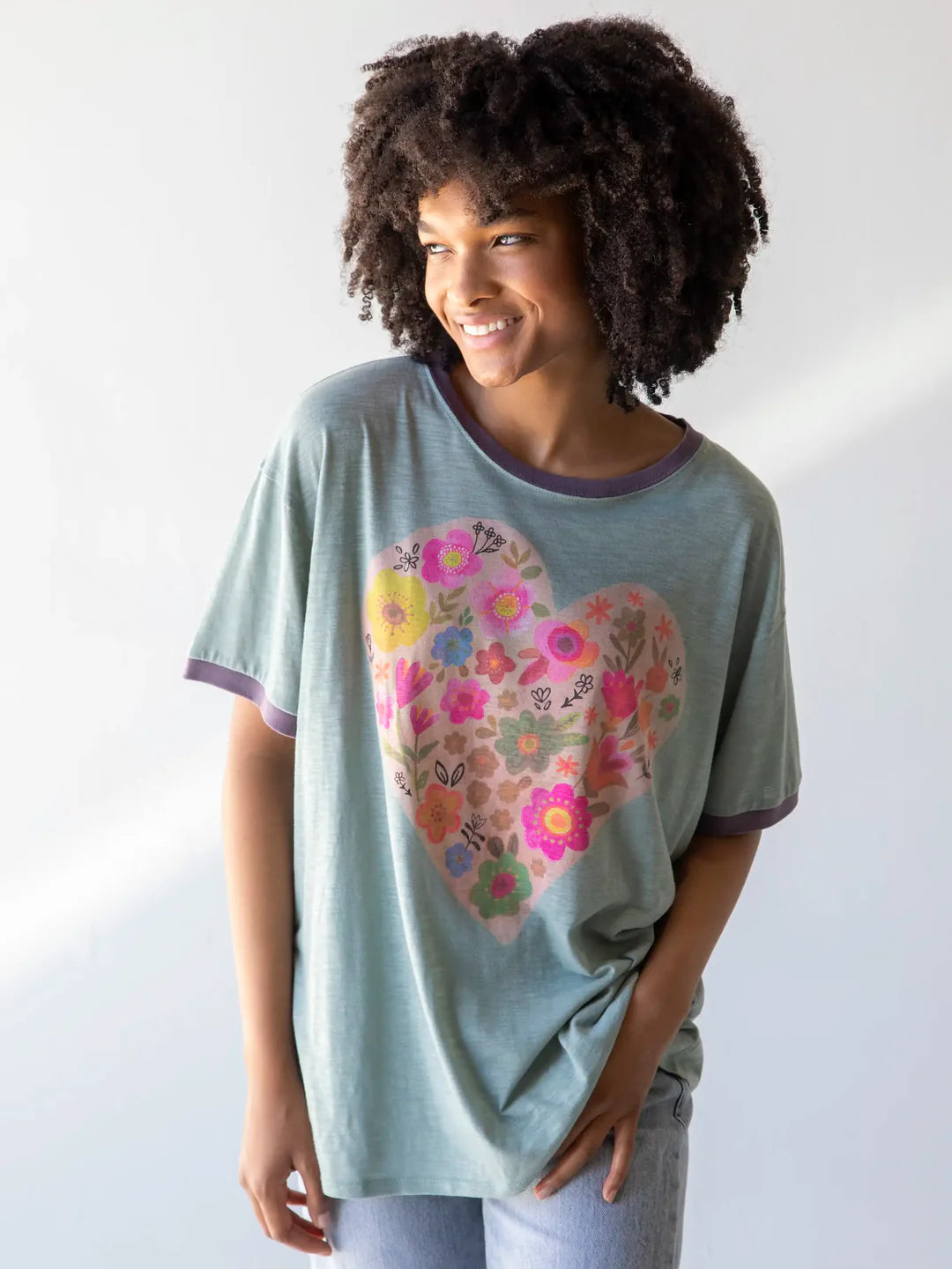 Bay Heart Oversized Tee Shirt