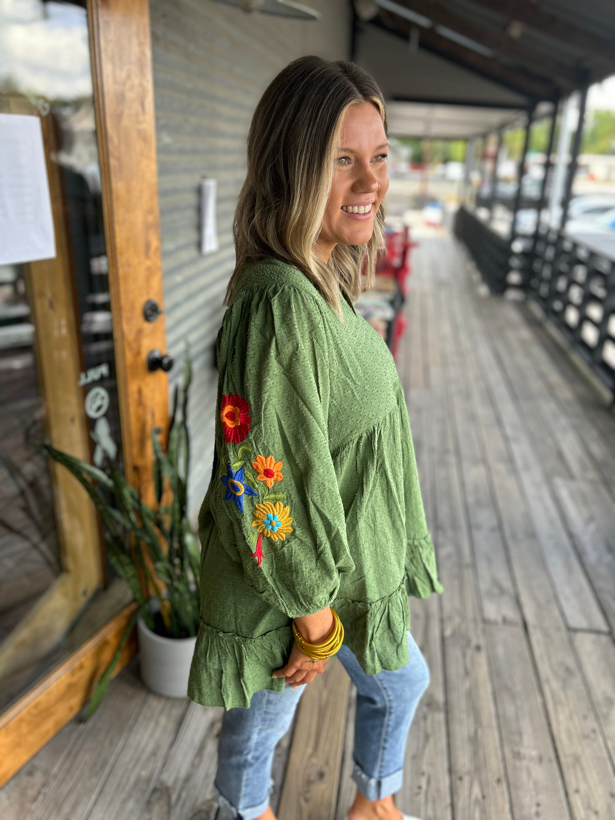 Flora Embroidered Tunic Shirt