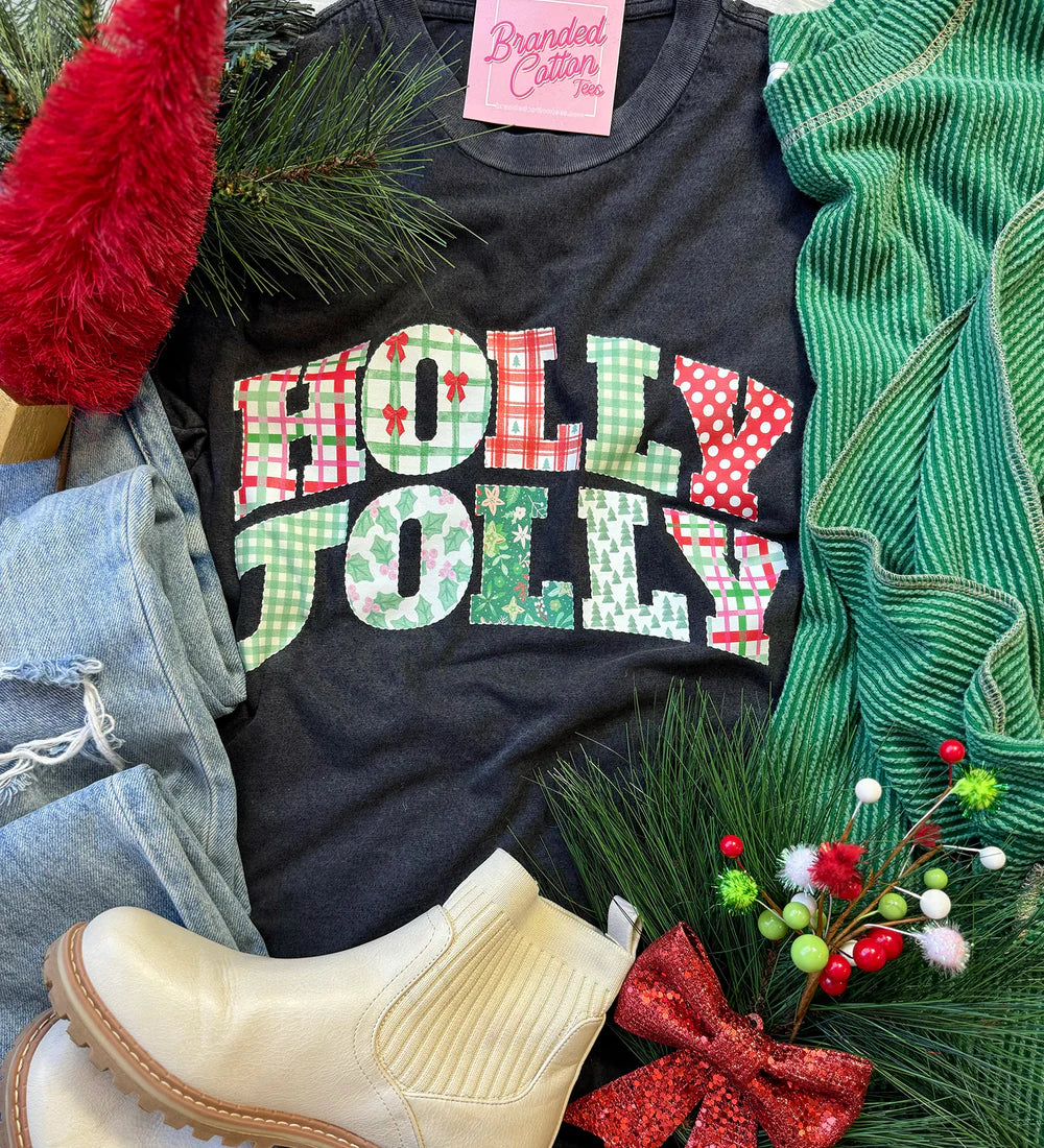 Holly Jolly Patchwork Tee