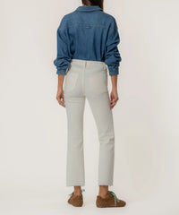 Kelsey High Rise Ankle Flare in Ecru