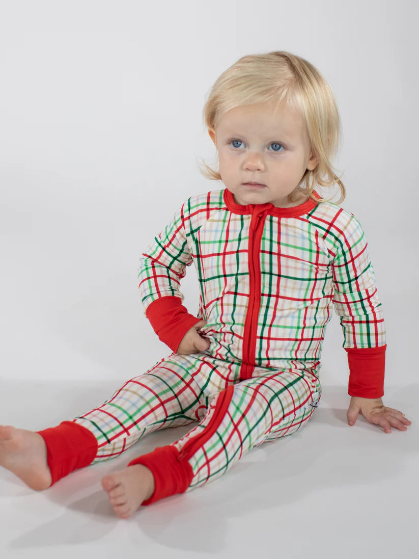 Goosies Zip PJ - Festive Plaid