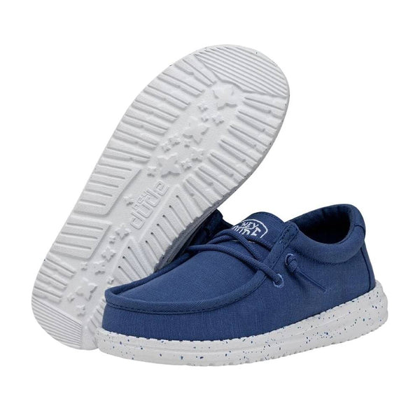 Hey Dude Wally Youth Slub Canvas - True Blue