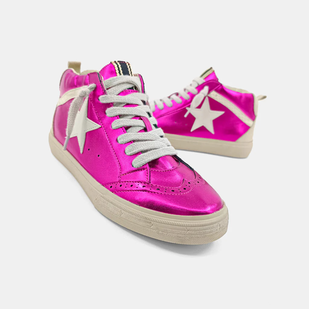 Paulina Hi-Top Sneaker - Hot Pink
