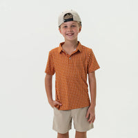 Youth Polo - Orange & White