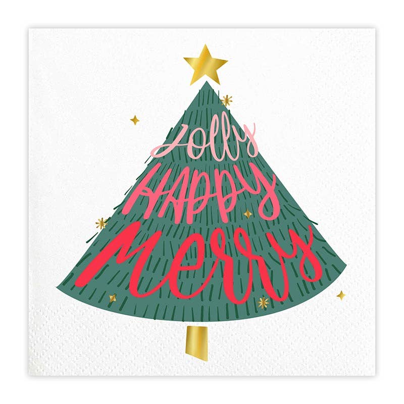 Slant Seasonal Party Napkins - Holiday