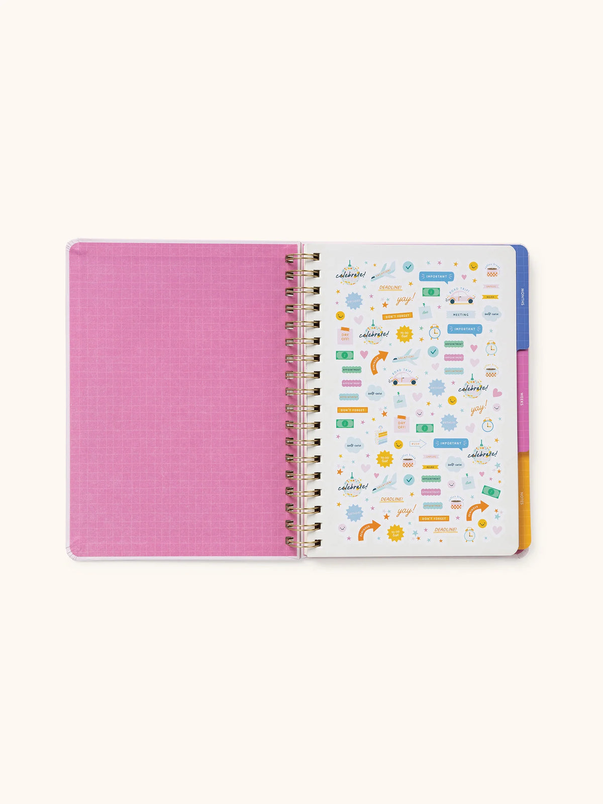 Studio Oh! Faire Flowers Undated Tri-Tab Planner