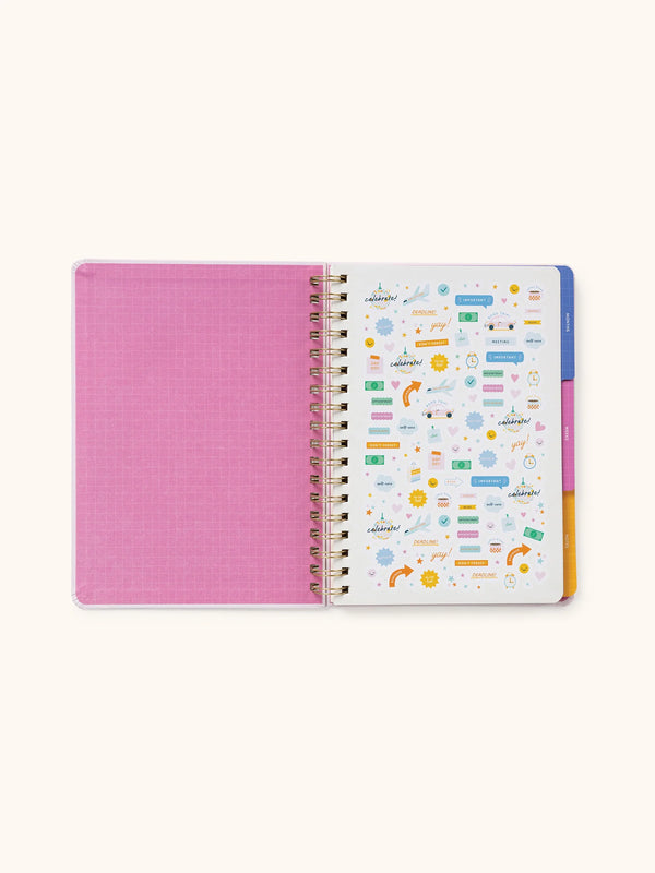 Studio Oh! Faire Flowers Undated Tri-Tab Planner