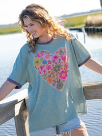 Bay Heart Oversized Tee Shirt