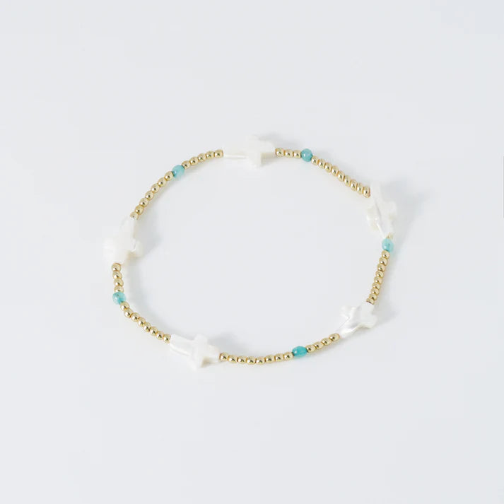 Island Girl Prayer Bracelet - Aqua