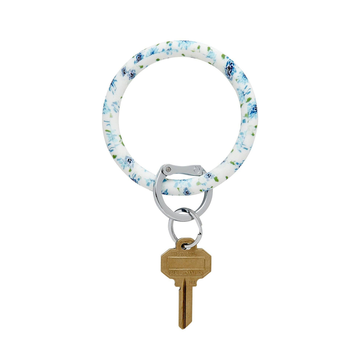 Silicone Big O® Key Ring - 50 States Blue