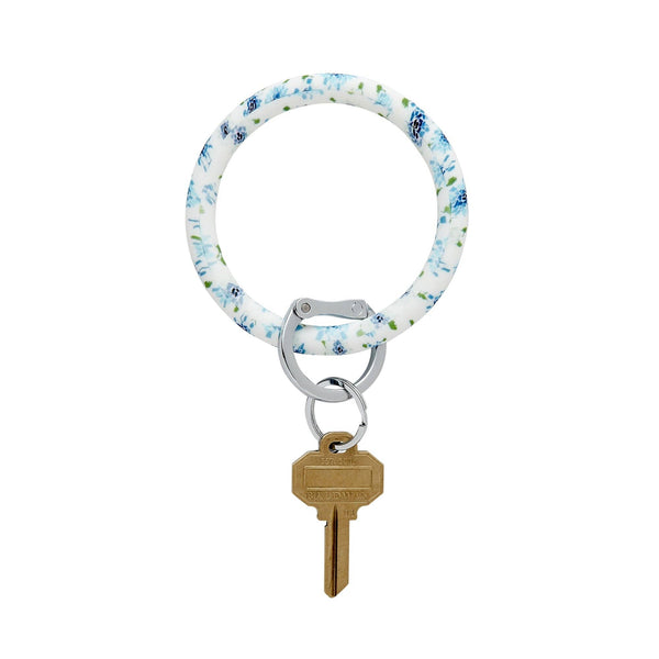 Silicone Big O® Key Ring - 50 States Blue