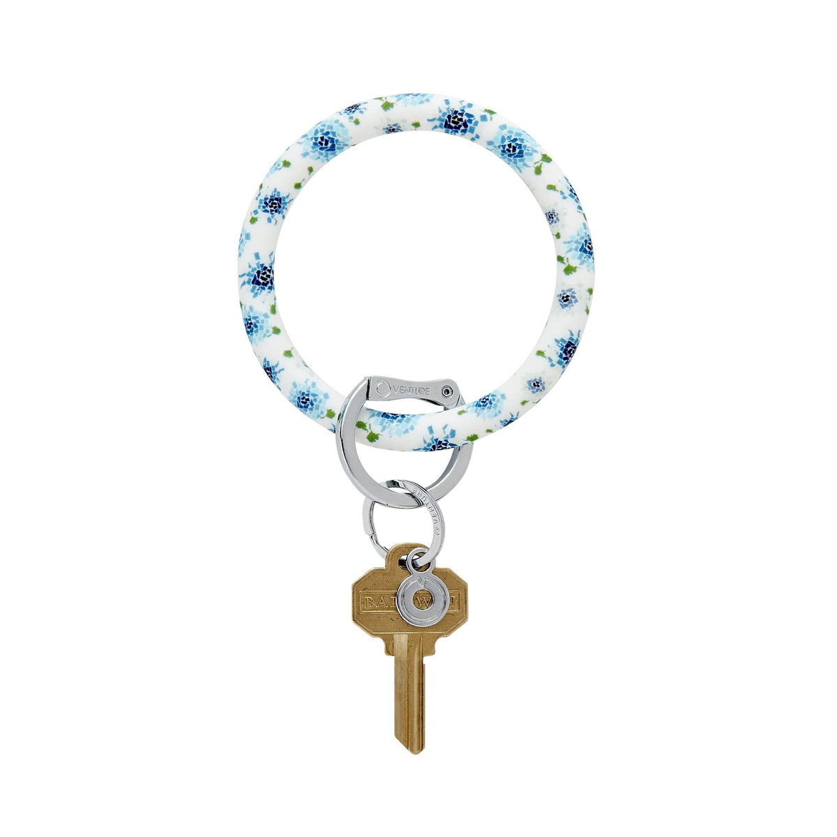 Silicone Big O® Key Ring - 50 States Blue