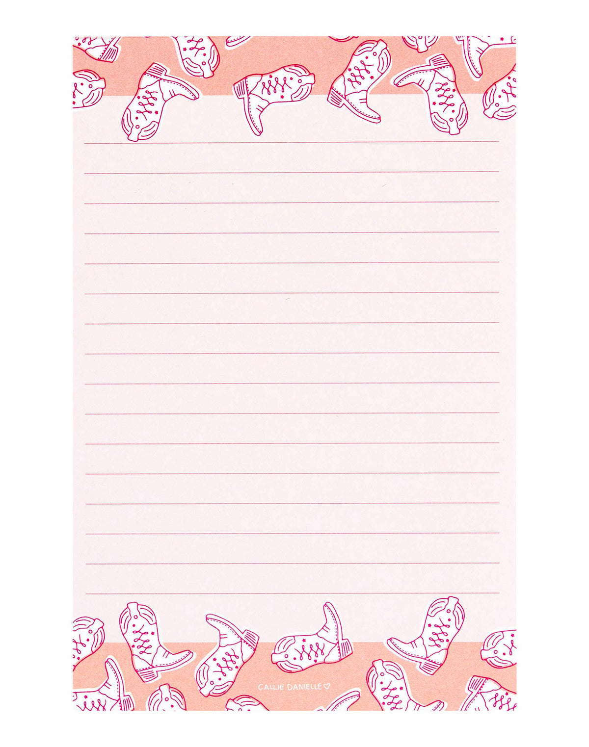 Western Cowgirl Boots Notepad