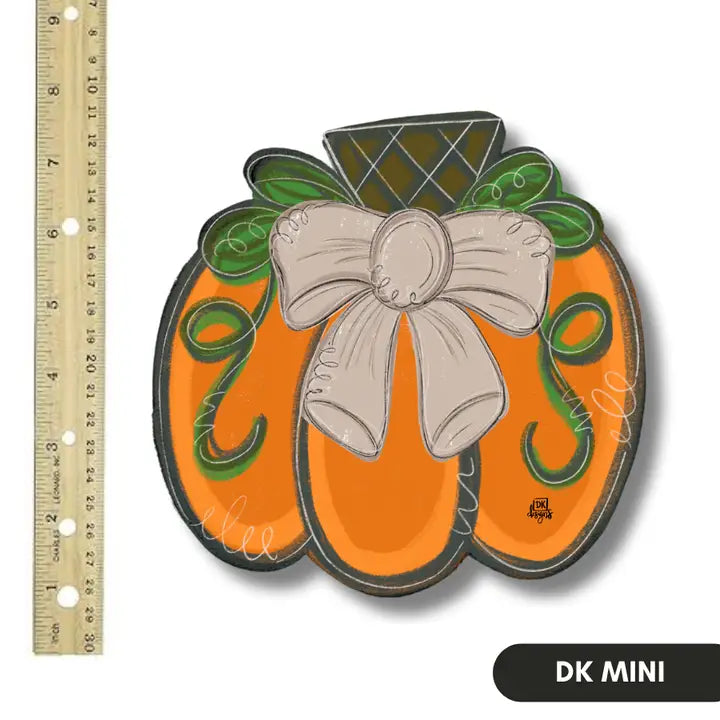 Bow Pumpkin Mini for Door Hanger