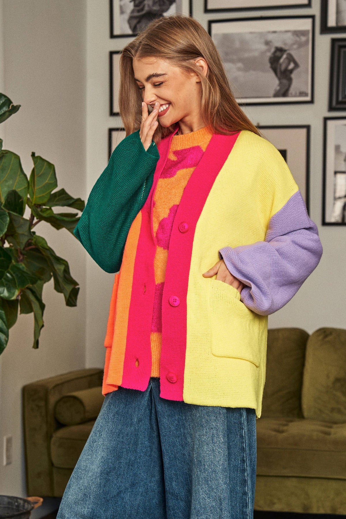 The Color Block Cardigan