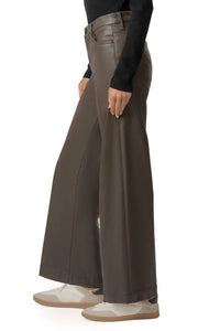 Meg High Rise Fab Ab Wide Leg Jean - Toffee