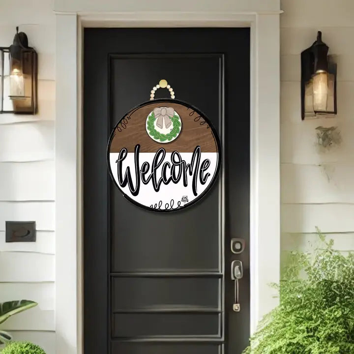 Classic Stain "Welcome" Door Hanger