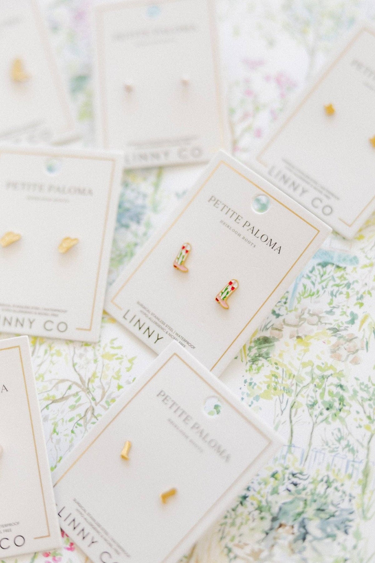 Screwback Stud Earrings - Tulip Cowgirl Boot