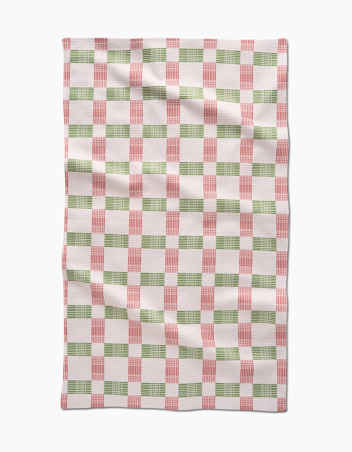 Geometry - Be Merry Plaid Tea Towel
