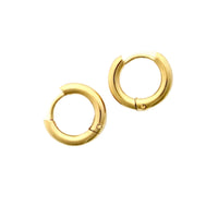 Huggie Earrings - Scarlett Hoop Gold 10mm