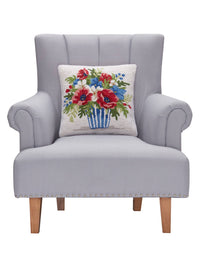 Patriotic Poppies Hook Pillow