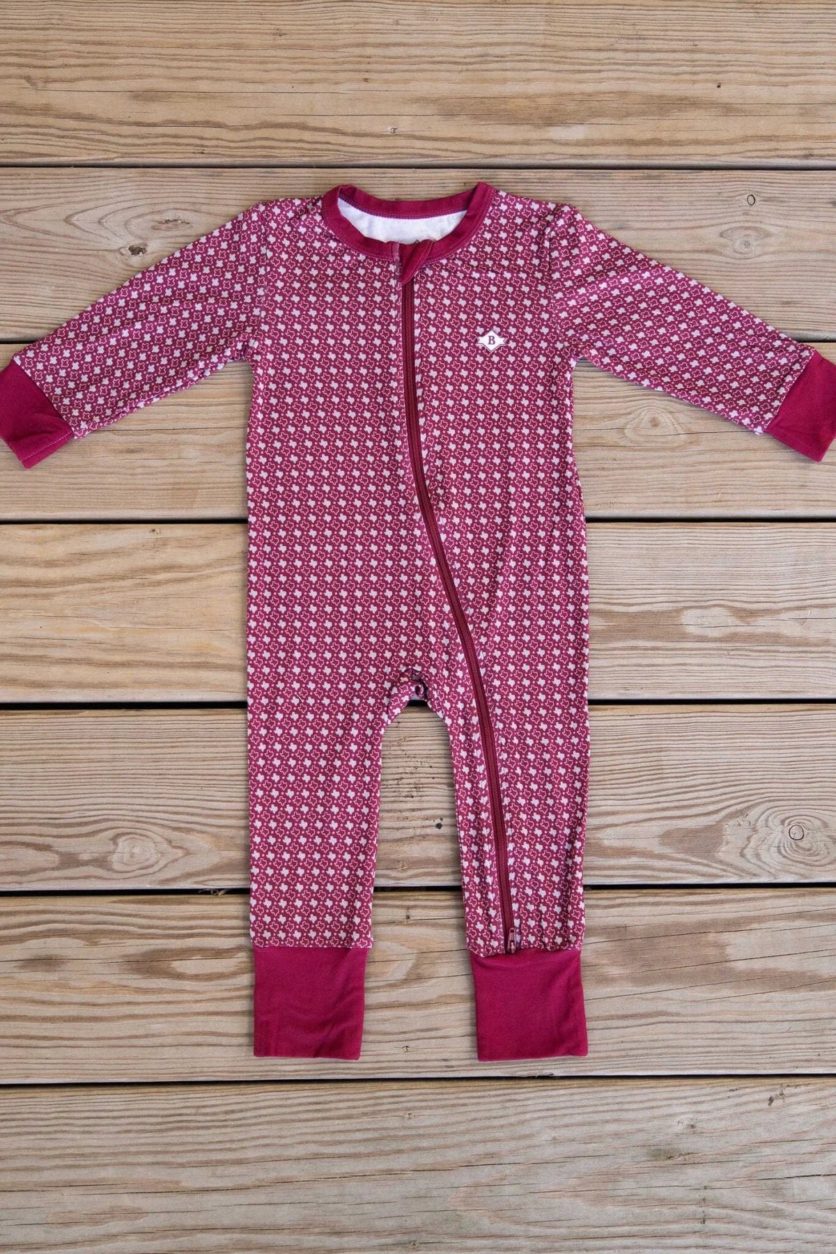 Baby Zip Up - Texas Maroon & Grey