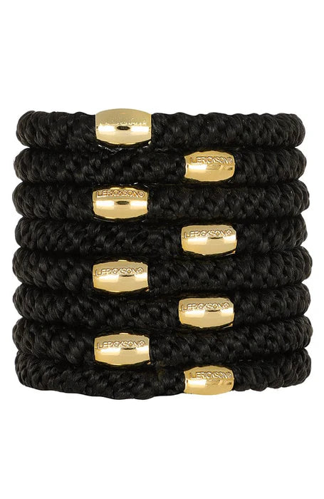 Grab & Go Ponytail Holders, Set of Eight - Metallic Bead