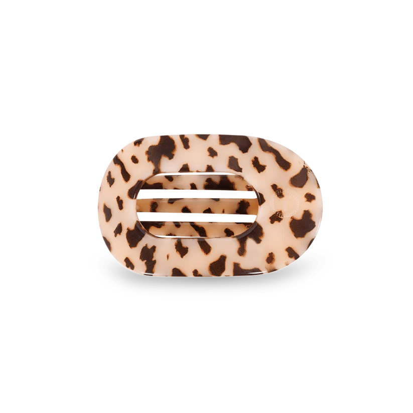 Round Flat Hair Clip | Small | Blonde Tortoise