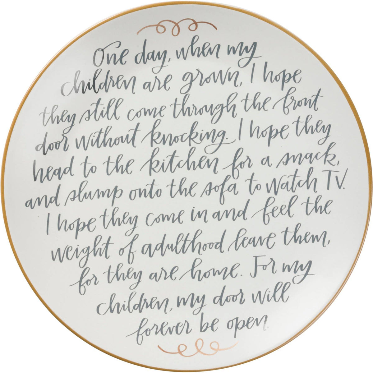 For My Children Door Will Forever Memory Plate