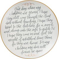 For My Children Door Will Forever Memory Plate