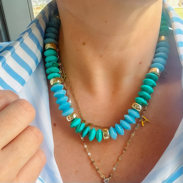 Turquoise Day Dream Beaded Necklace