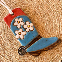 Tough Kitty Designs - Ceramic Western Boot Ornaments