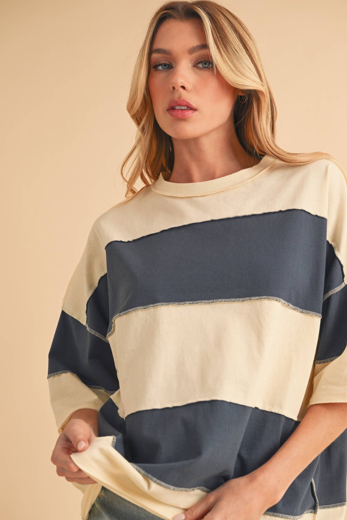 The Polly Color Block Top