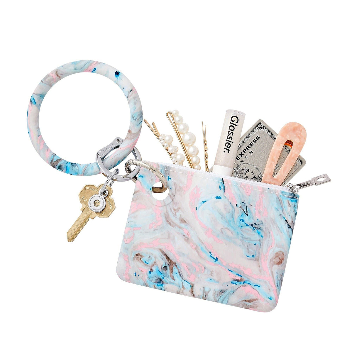 Silicone Big O® Key Ring - Pastel Marble
