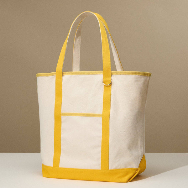 Carry Everywhere Cotton Canvas Tote with Charm Holder