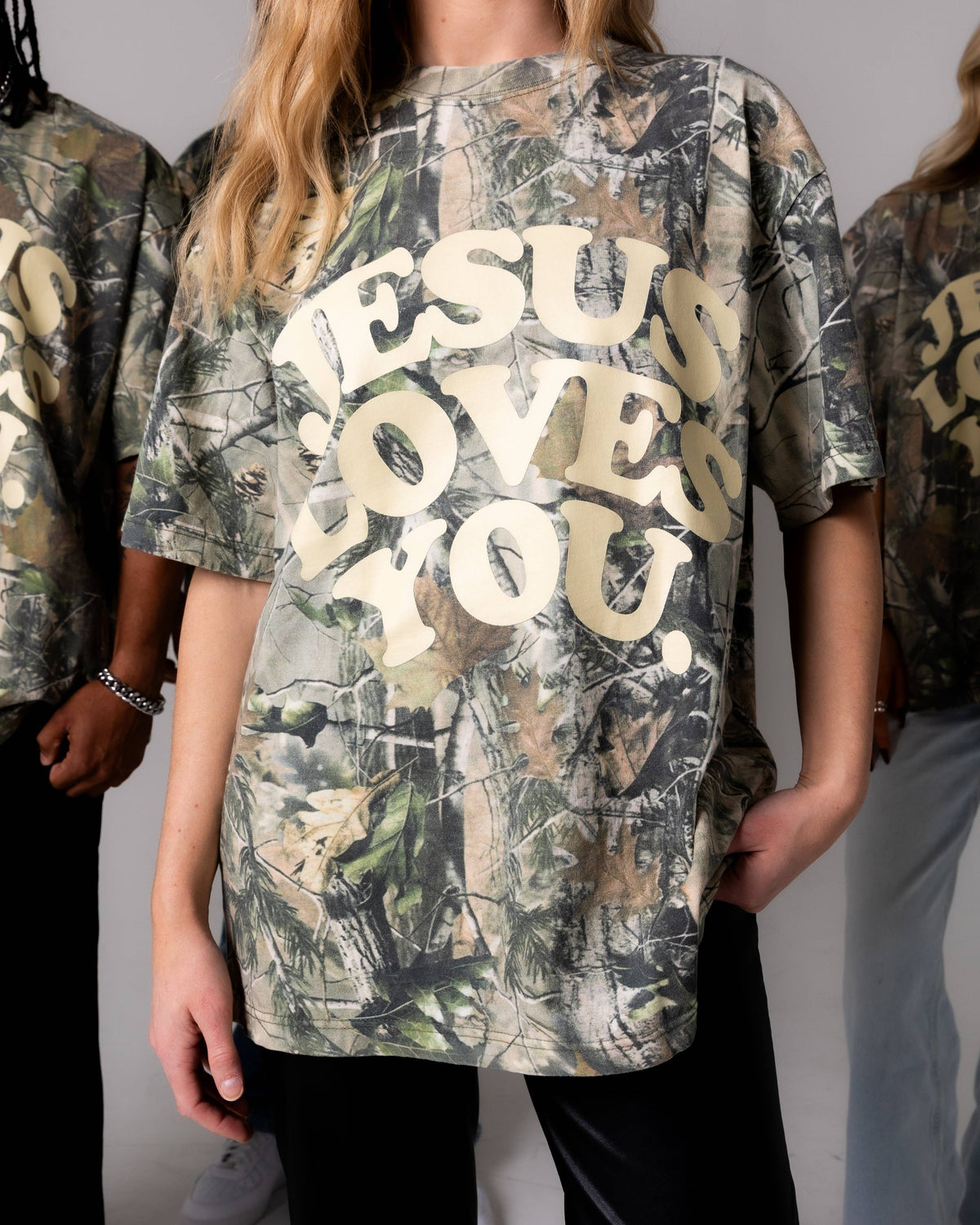 Jesus Loves You - Heavyweight Camo Tee