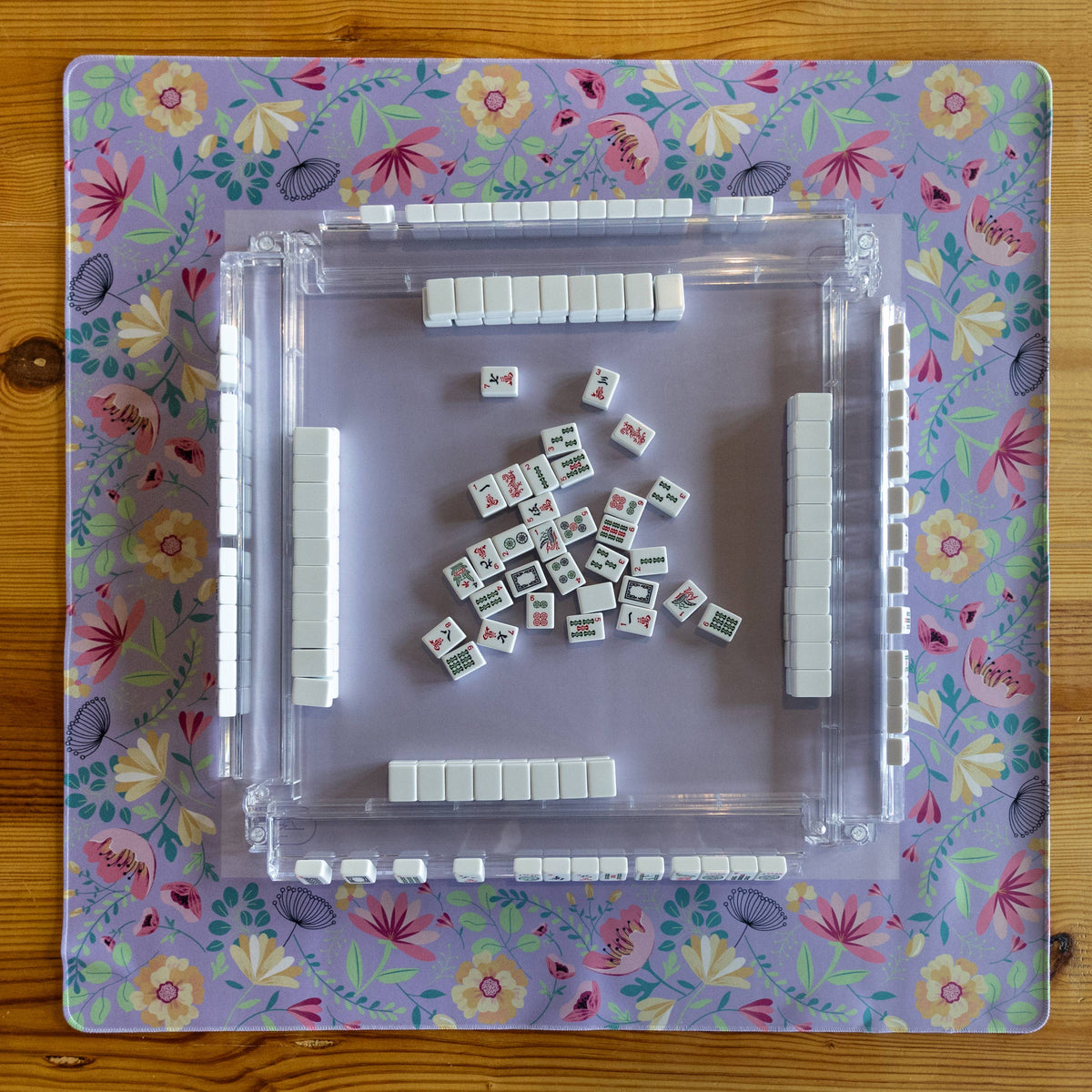 Lavender Floral Mahjong Mat