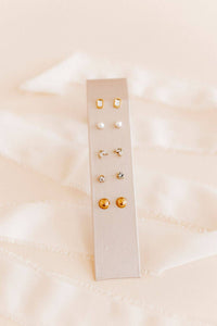 Screwback Stud Earrings - Payton Pearl White 5mm