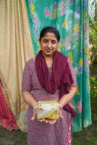 Asha Project - Vintage Kantha Zipper Box Pouch