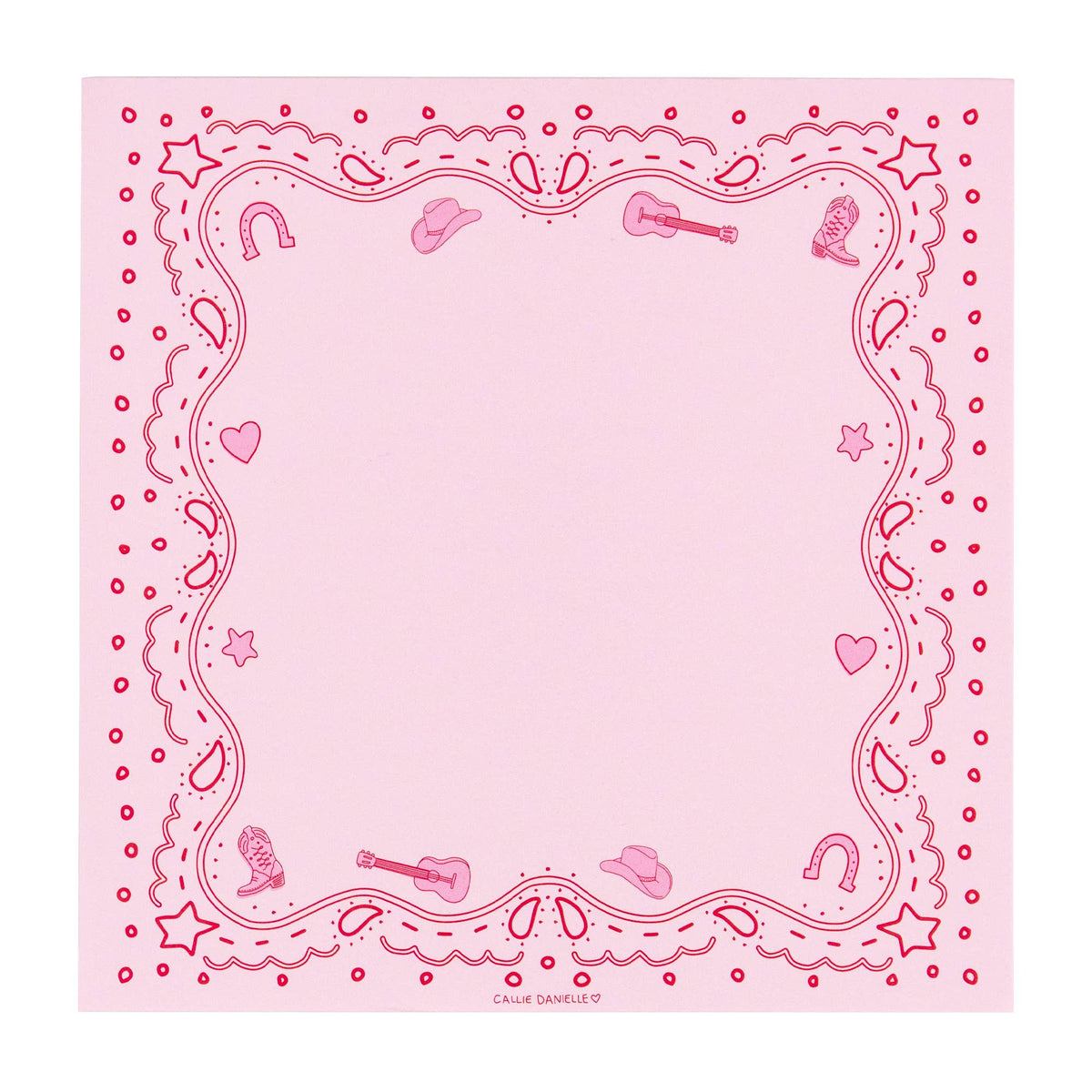 Callie Danielle - Pink Bandana Western Notepad