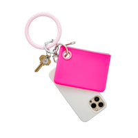 Silicone Big O® Key Ring - Gingham Tickled Pink