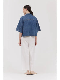 Overfit Denim Shirt Top