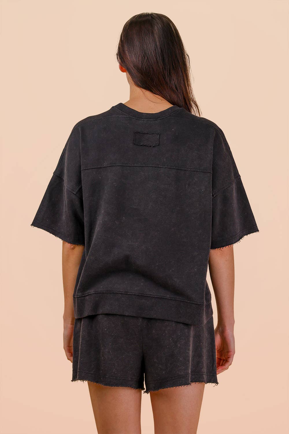 Mineral Washed Knit Short Set
