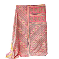 Vintage Kantha Quilt Coverlet