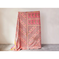 Vintage Kantha Quilt Coverlet