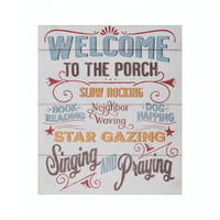 Wood Wall Décor "Welcome To The Porch"